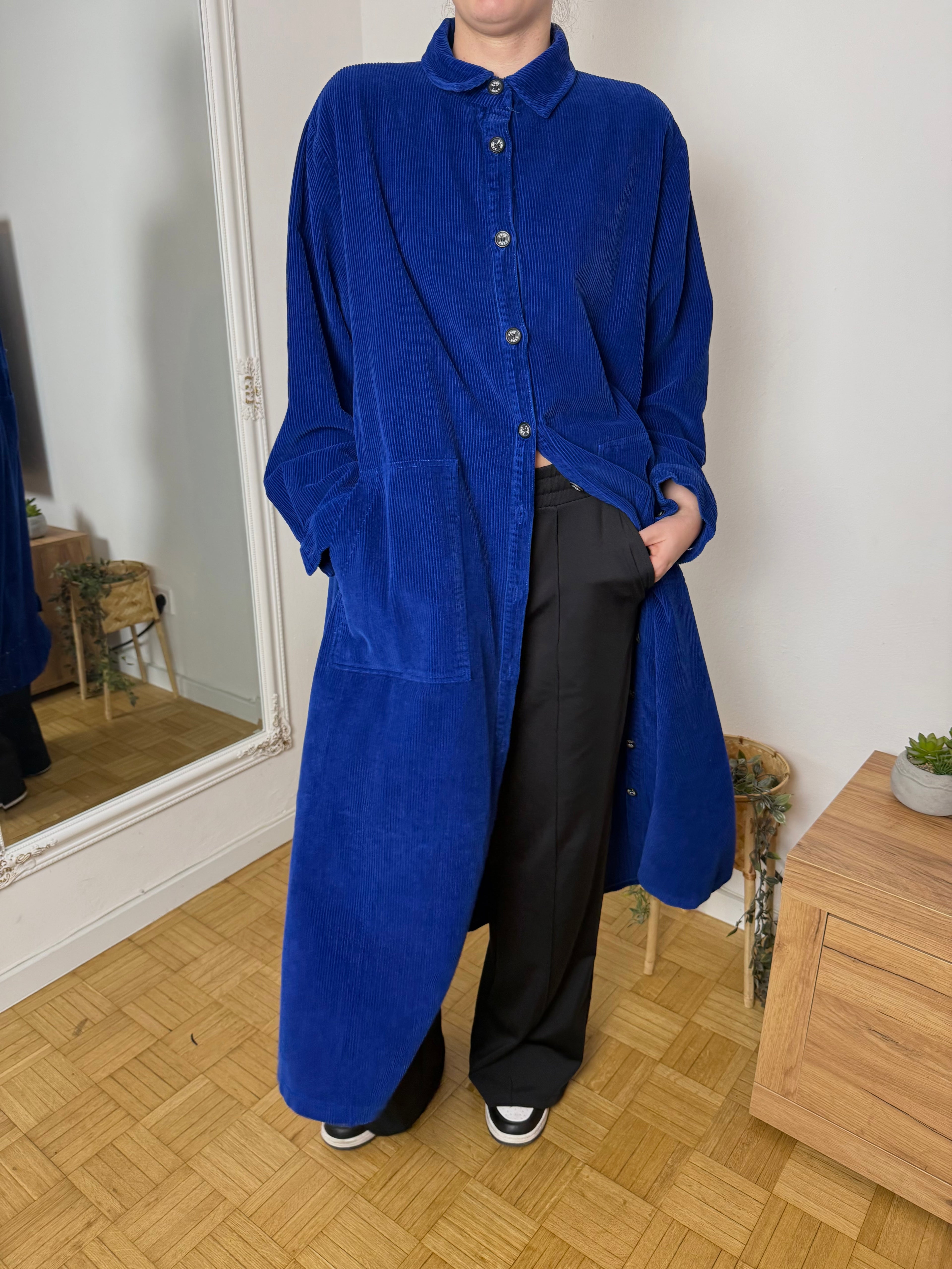 Pallto Kadife "Blue Cord Coat"