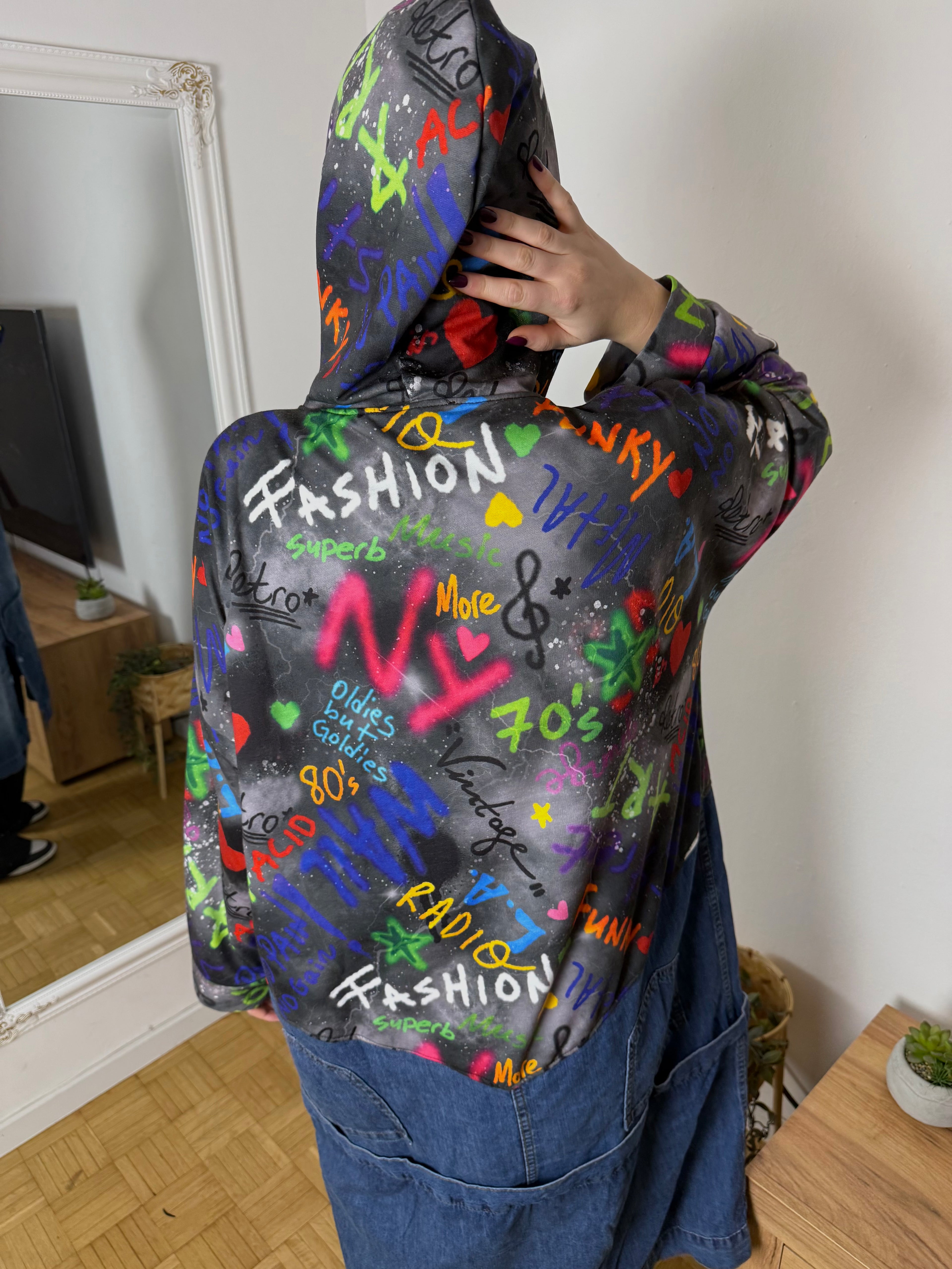 Pallto Grafiti "Graffiti Denim Coat"